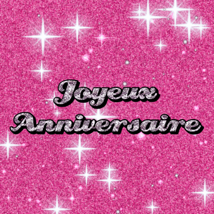 Joyeux Anniversaire, carte pailletée 1