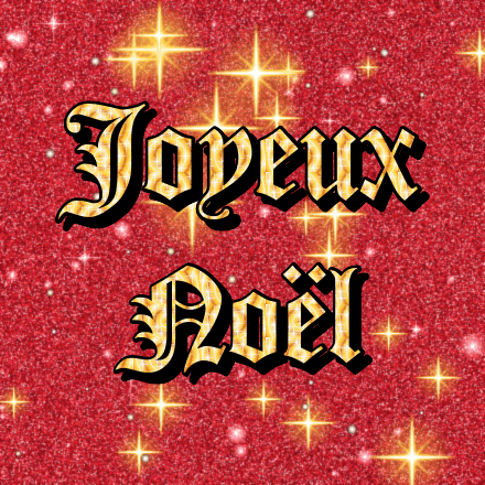 Joyeux Noël, carte pailletée 1