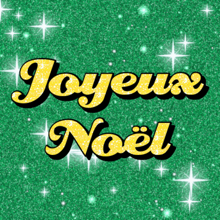 Joyeux Noël, carte pailletée 2