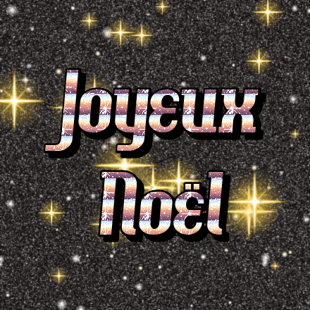 Joyeux Noël, carte pailletée 3
