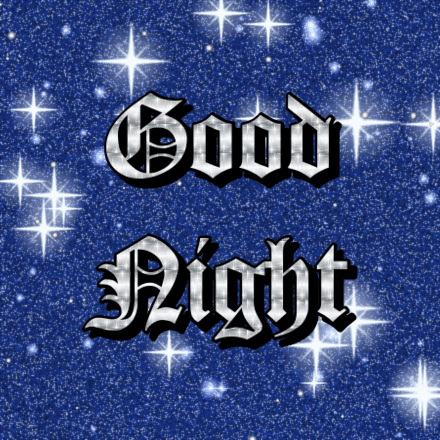 Good Night glitter card