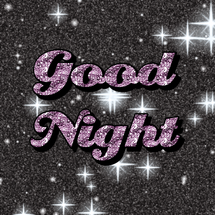 Good Night glitter card 4, sparkly animated GIF