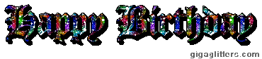 Happy Birthday glitter GIF 3