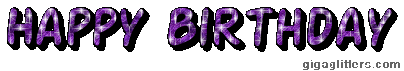 Happy Birthday glitter GIF 4