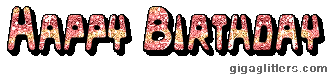 Happy Birthday glitter GIF 12