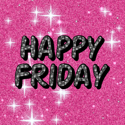 Happy Friday glitter card