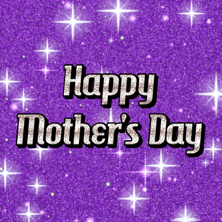 Happy Mother's Day glitter card 3, sparkly animated GIF