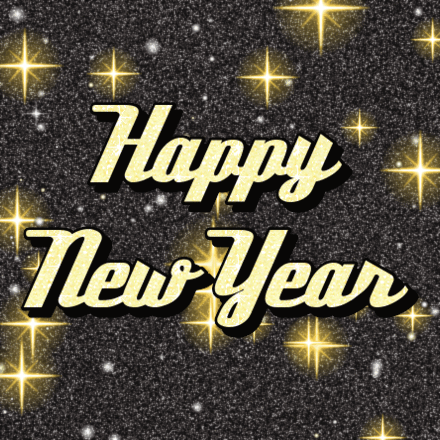 Happy New Year glitter card