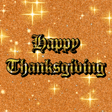 Happy Thanksgiving glitter card