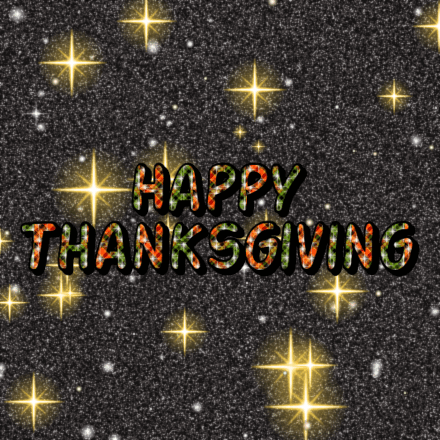 Happy Thanksgiving glitter card 5, sparkly animated GIF