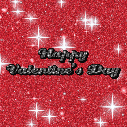 Happy Valentine's Day glitter card
