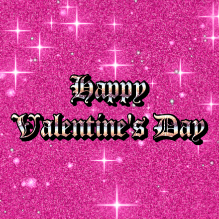 Happy Valentine's Day glitter card 2, sparkly animated GIF