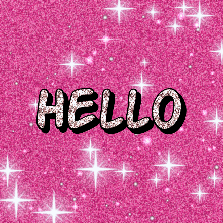Hello glitter card 1, sparkly animated GIF