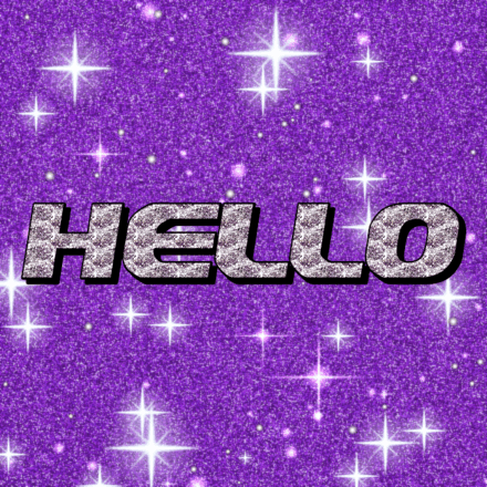 Hello glitter card 3, sparkly animated GIF