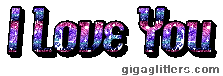 I Love You glitter GIF 8