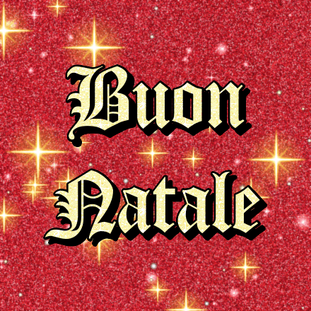 Buon Natale, biglietto glitter 1 con brillantini