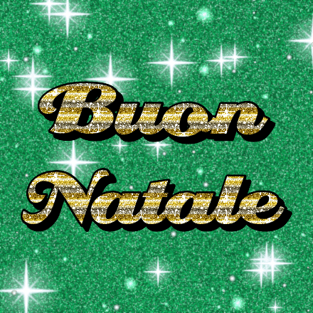 Buon Natale, biglietto glitter 2 con brillantini