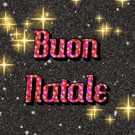 Buon Natale, biglietto glitter 3 con brillantini