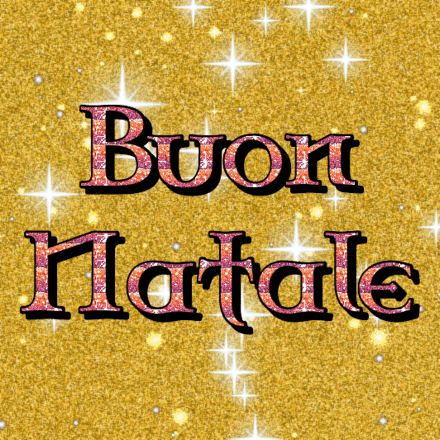 Buon Natale, biglietto glitter 4 con brillantini