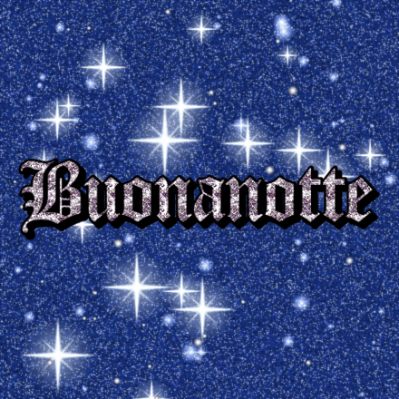 Buonanotte, biglietto glitter 1 con brillantini