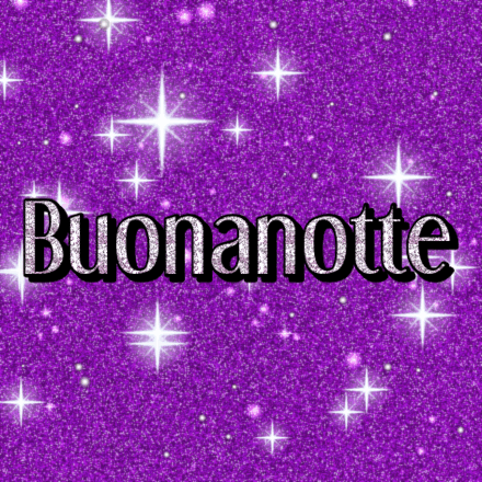 Buonanotte, biglietto glitter 3 con brillantini