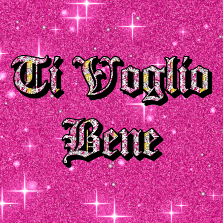 Ti Voglio Bene, biglietto glitter 2 con brillantini
