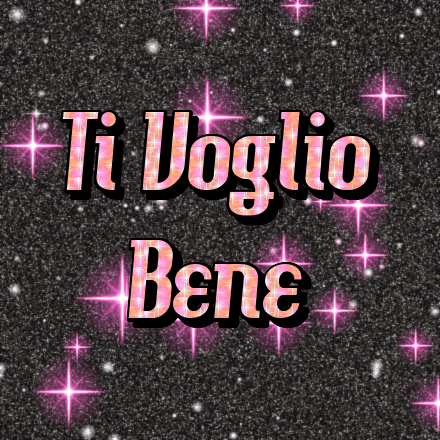 Ti Voglio Bene, biglietto glitter 3 con brillantini