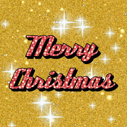 Merry Christmas glitter card 4, sparkly animated GIF
