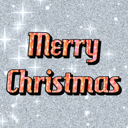 Merry Christmas glitter card 5, sparkly animated GIF