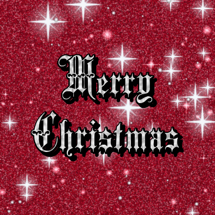 Merry Christmas glitter card 6, sparkly animated GIF