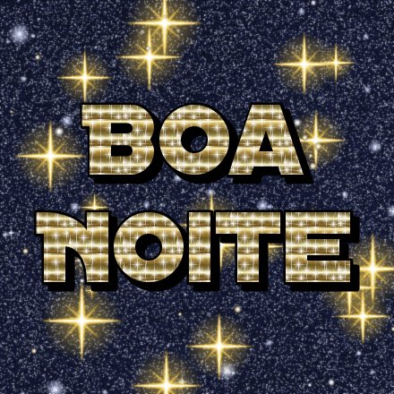 Boa Noite, cartão com brilho 2