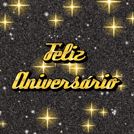 Feliz Aniversário, cartão com brilho 2