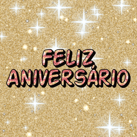 Feliz Aniversário, cartão com brilho 4