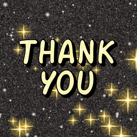 Thank You glitter card 2, sparkly animated GIF