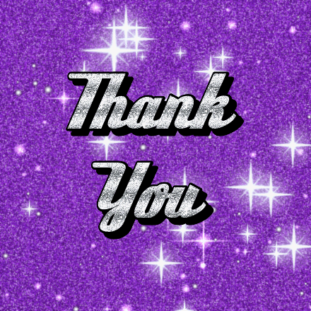Thank You glitter card 3, sparkly animated GIF