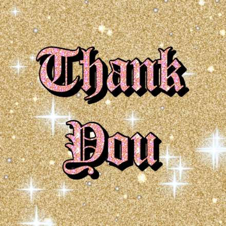 Thank You glitter card 4, sparkly animated GIF