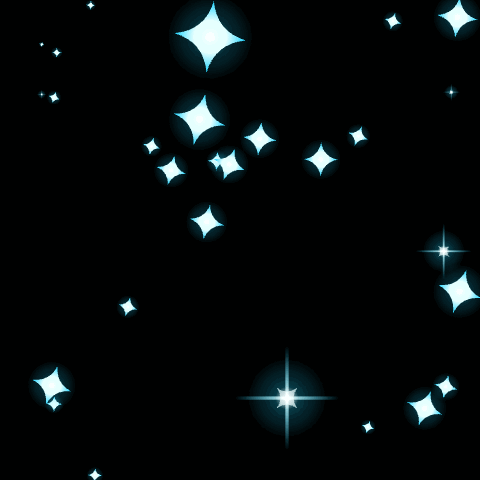 Aqua sparkle overlay on black GIF