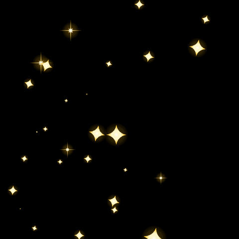 Gold sparkle overlay on black GIF