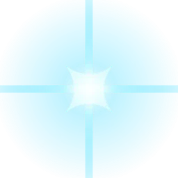 Aqua star flare PNG, transparent