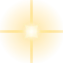 Gold star flare PNG, transparent